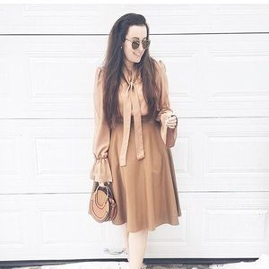 Pleather neutral skirt